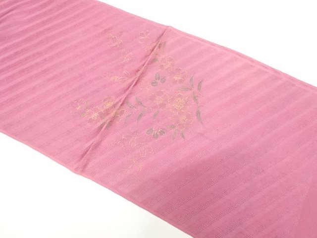 JAPANESE KIMONO / GOLD-LEAF OBIAGE